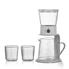Portable Home Automatic Tea Brewing Set, Glass Teapot with Tea and Water Separator