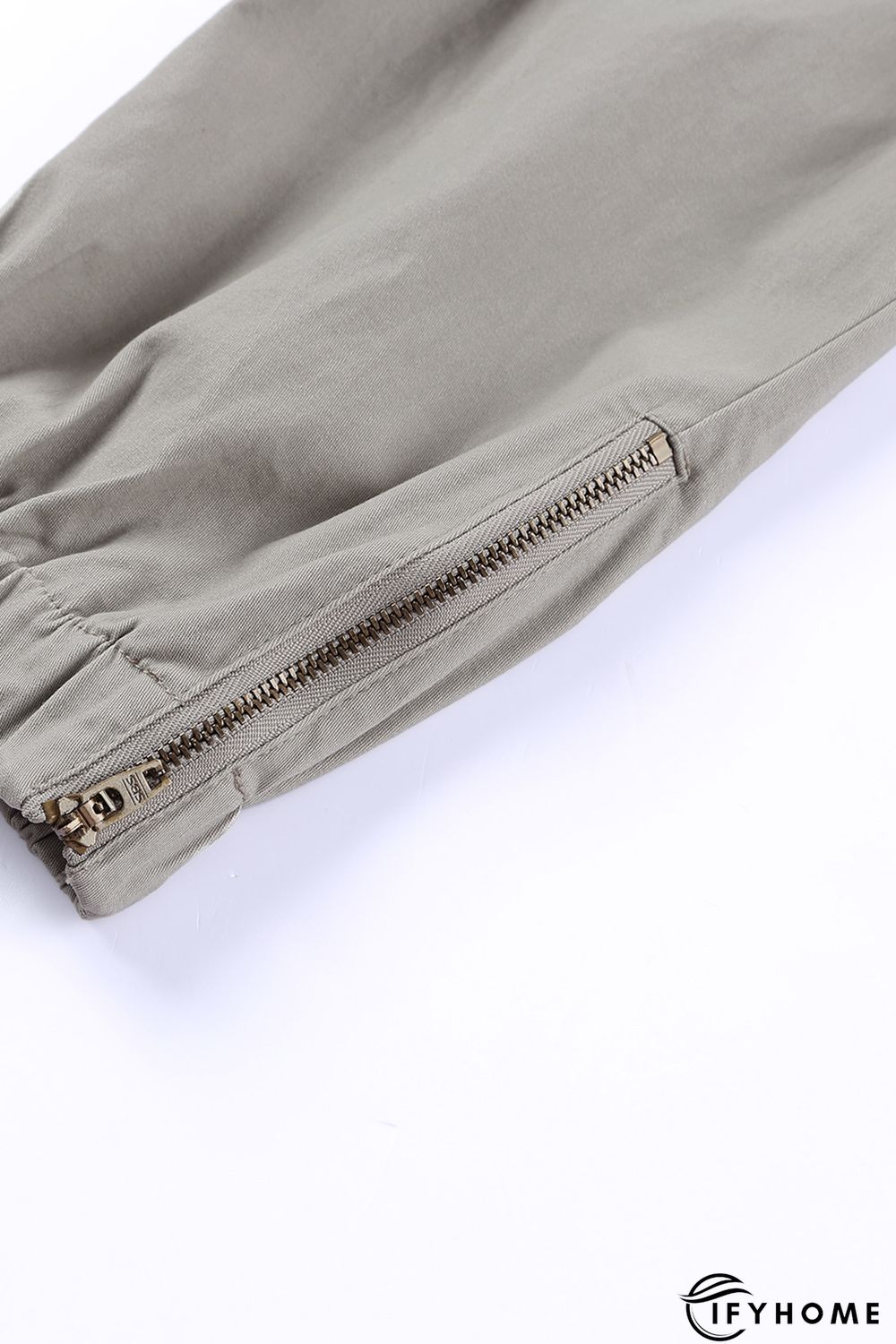 Green Slim Fit Pocketed Twill Jogger Pants | IFYHOME