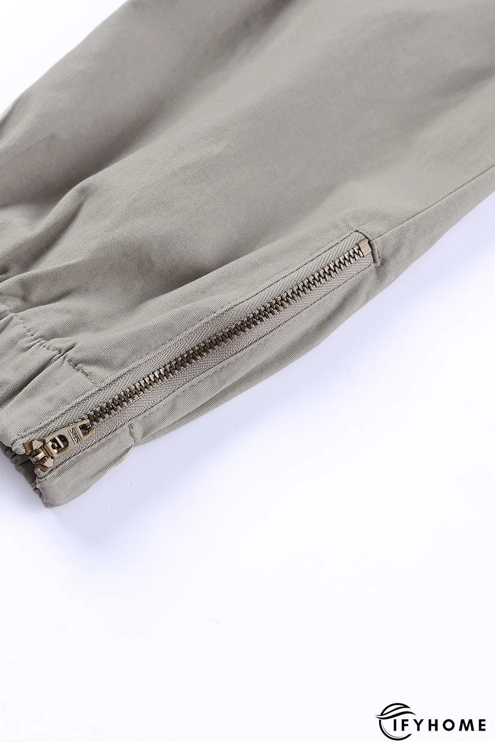 Green Slim Fit Pocketed Twill Jogger Pants | IFYHOME