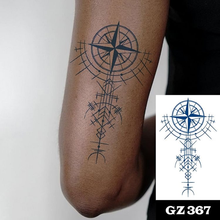 Semi Permanent Temporary Tattoo Sticker?Totem Tattoo Designs Symbols Long lasting Waterproof for Women Men