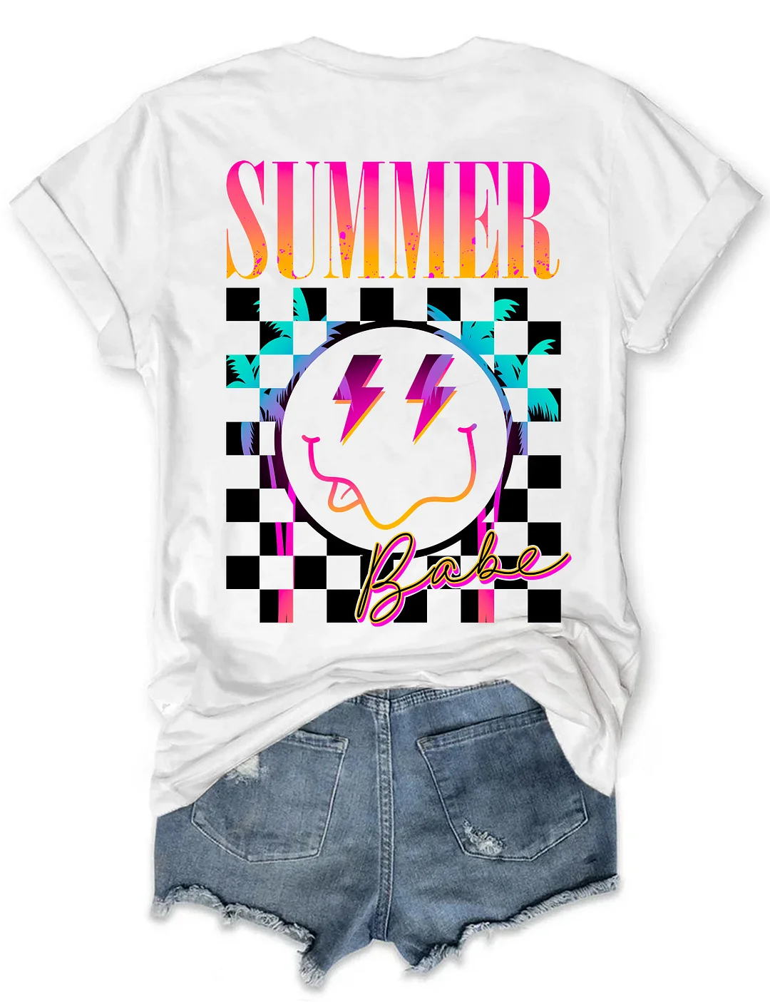 Retro Summer Smiley Face T-shirt
