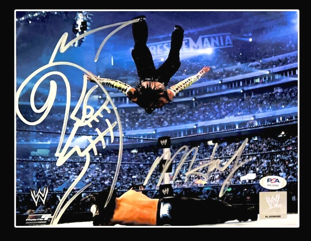 WWE HARDY BOYZ JEFF AND MATT HAND SIGNED 8X10 Photo Poster painting WITH PROOF AND PSA DNA COA