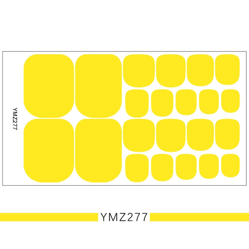 Foot Stickers Nail Stickers Full Solid Color 3d Toenail Stickers Patch