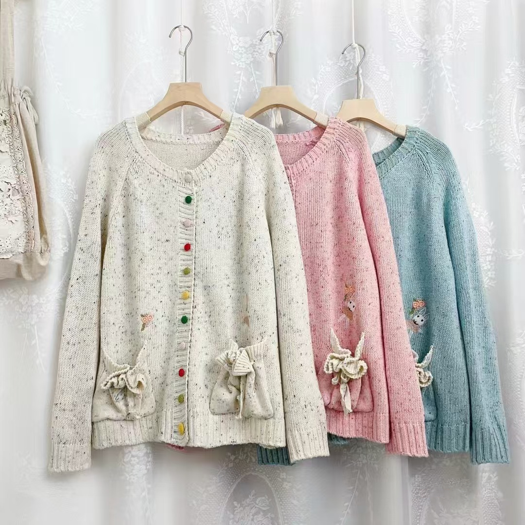 Chicfifth Sweater Women Winter Long Sleeve High Quality Autumn Vintage Top Knitted Cardigan