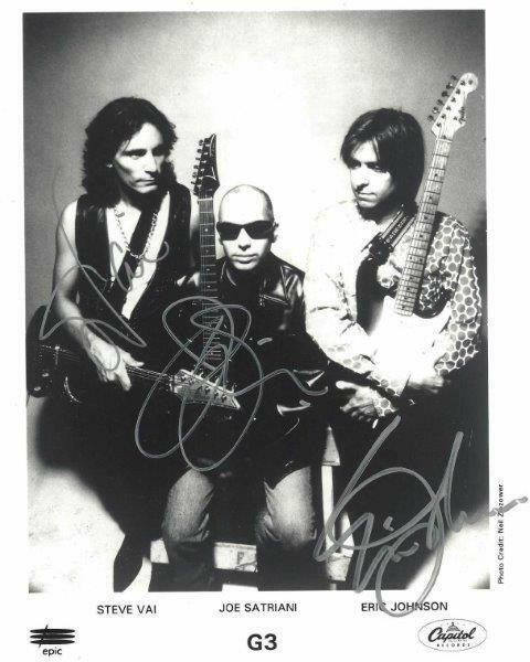 REPRINT - G3 STEVE VAI - JOE SATRIANI - ERIC JOHNSON Signed 8 x 10 Photo Poster painting Poster