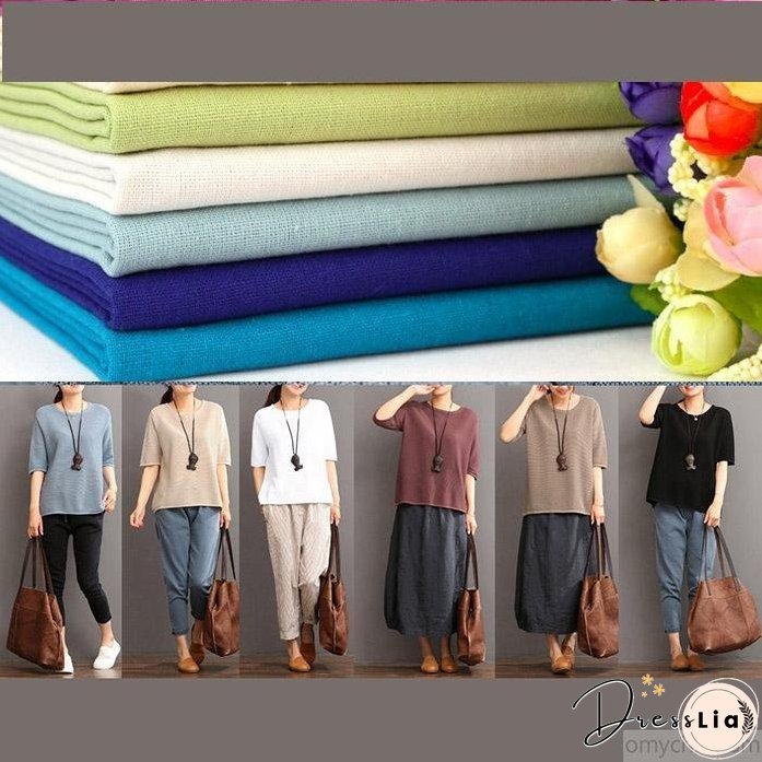 White linen top causal summer blouse women shirt