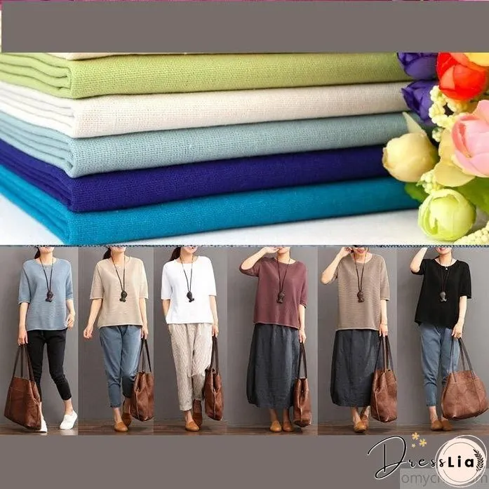 White linen top causal summer blouse women shirt