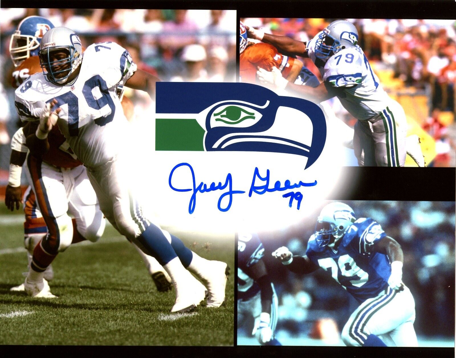 Jacob Green 8x10 Photo Poster painting C Autographed Signed AUTO Seattle Seahawks Ring of Honor