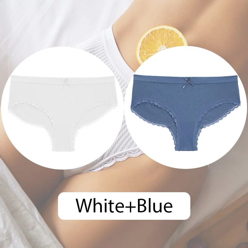 FINETOO Women Seamless Briefs 3D Jacquard Panties Low Waist Bow Underwear M-2XL Female Underpants Soft Ladies Panty Lingerie New