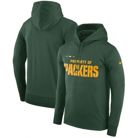 Men's Green Bay Packers  Green Sideline Property Of Performance Pullover Hoodie