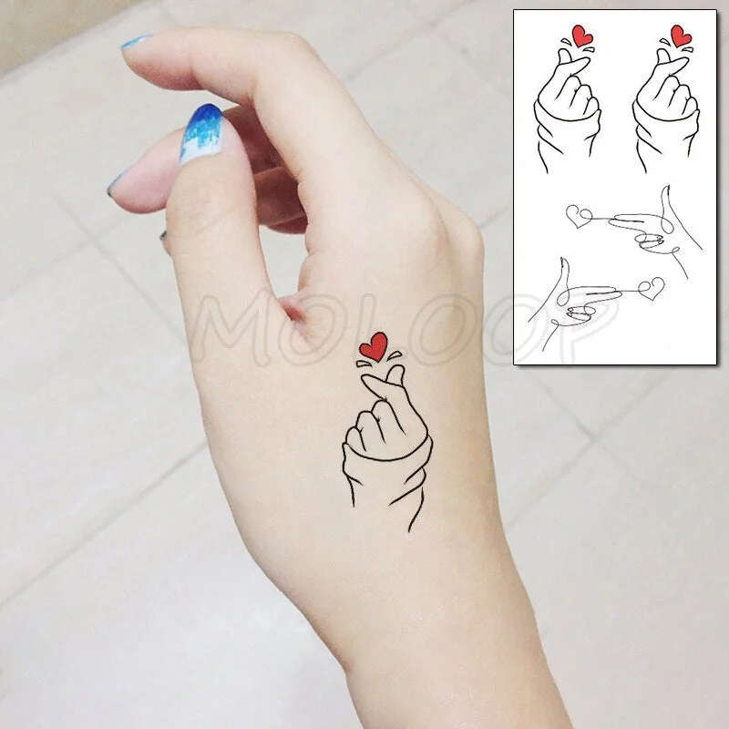 Water Transfer Tattoo Sexy Red Lips Print Tattoo Body Art Waterproof Temporary Fake Flash Tattoo for Man Woman Kid 10.5*6cm