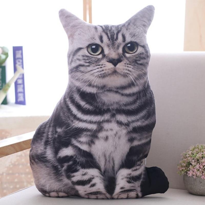 Soft Stuffed Realistic Cat Pillows