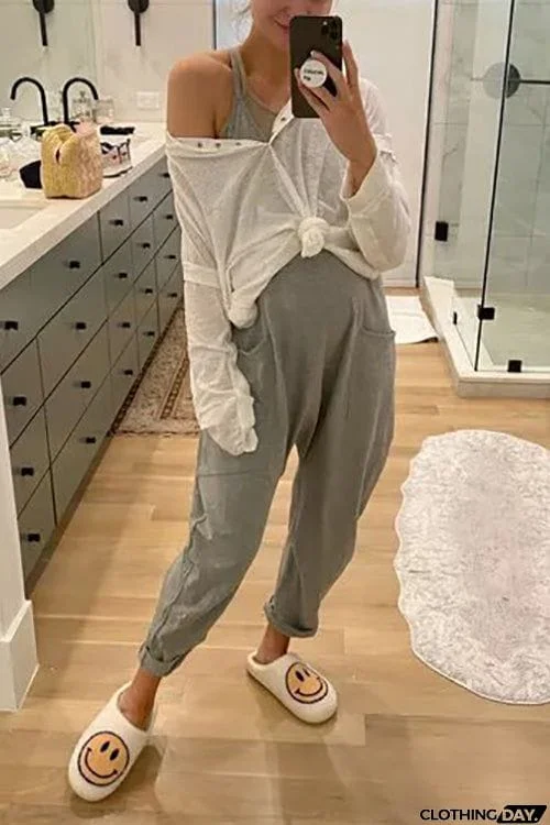 Pockets Slip Jumpsuit