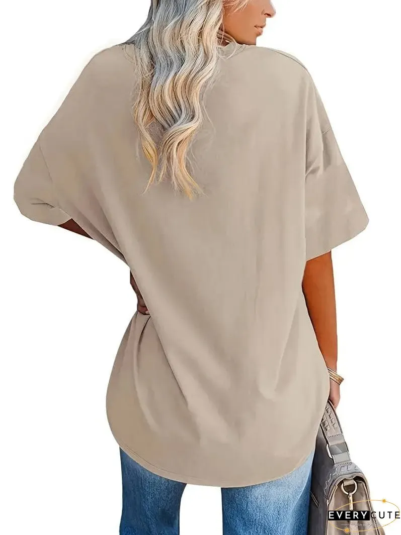 Loose Fit Casual Summer Tunic Top