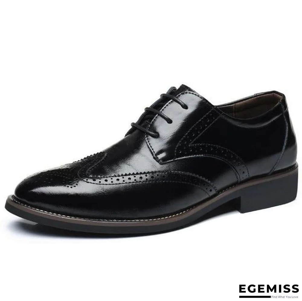 Men Fashion Flat Casual Shoes Leather Oxfords Shoes | EGEMISS