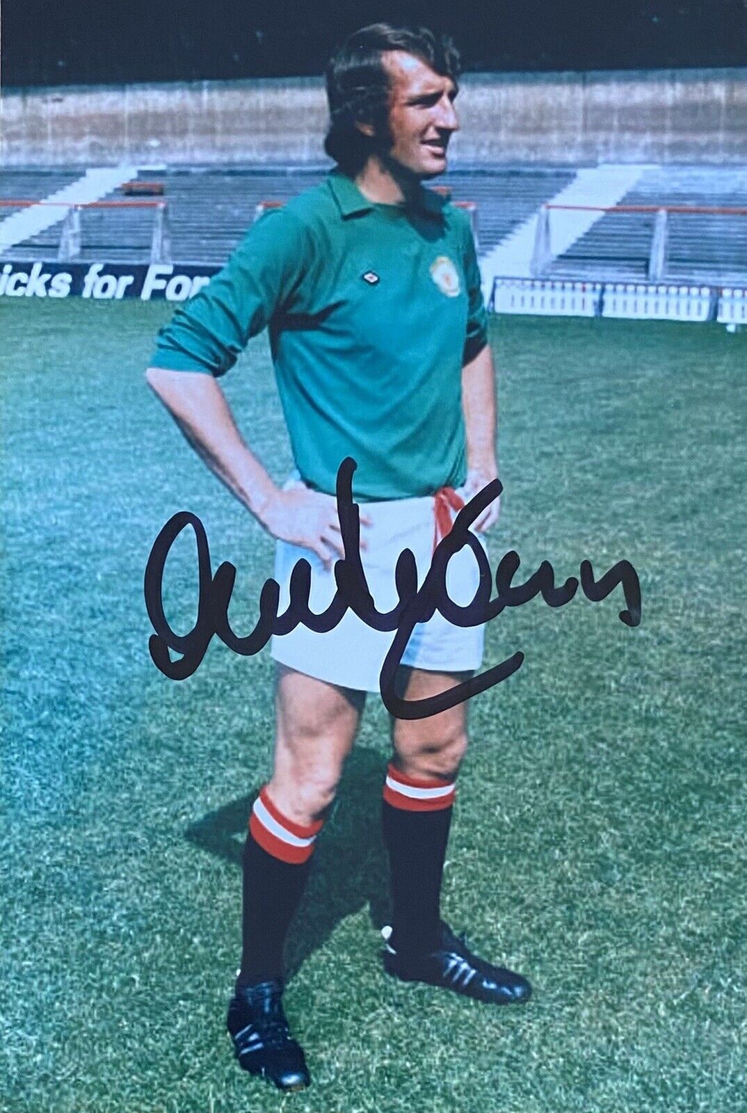 Alex Stepney Genuine Hand Signed Manchester United 6X4 Photo Poster painting 6