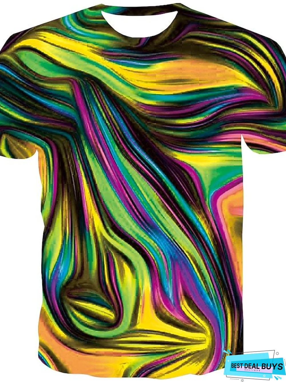 Men's T-Shirt Graphic Abstract Print Short Sleeve Daily Tops