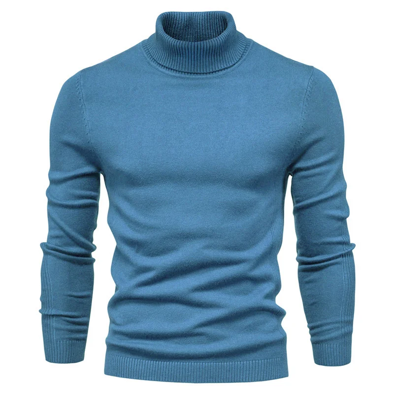 Men's Casual Solid Color Turtleneck Sweater