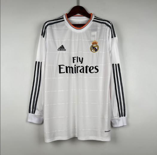 Retro 13/14 Real Madrid Home Long Sleeve Football Shirt Thai Quality