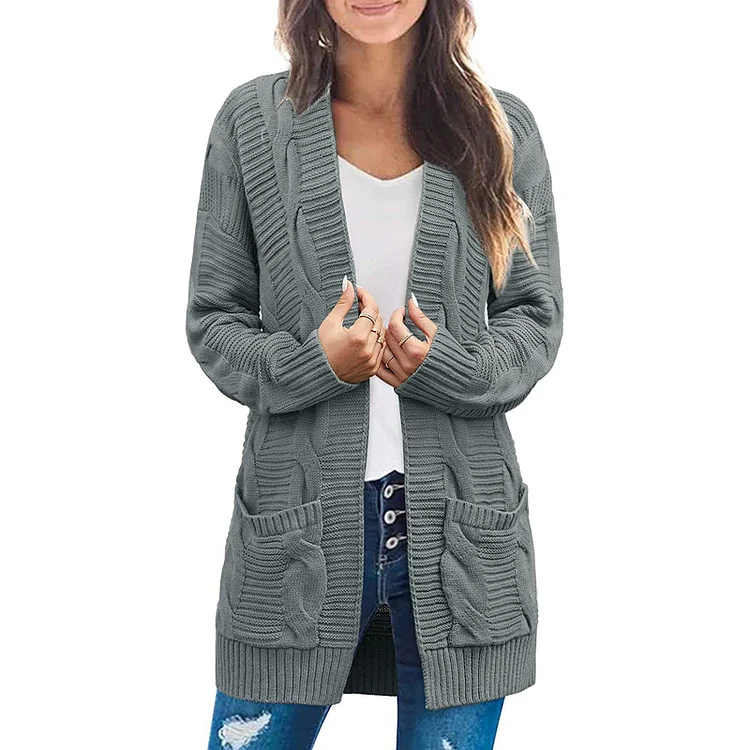 Mayoulove Simple design sweater outerwear-Mayoulove