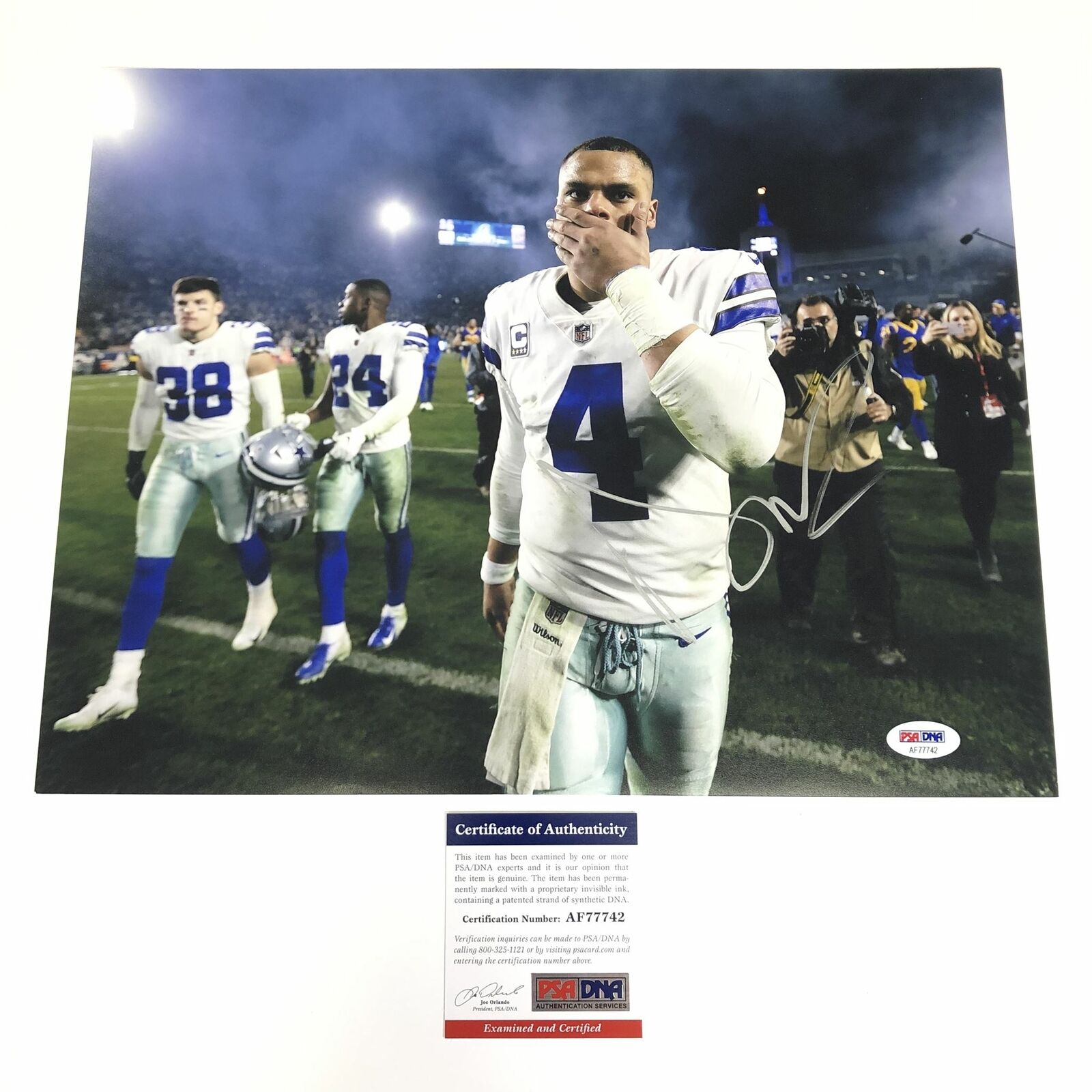 Dak Prescott signed 11x14 Photo Poster painting PSA/DNA Dallas Prescott Autographed