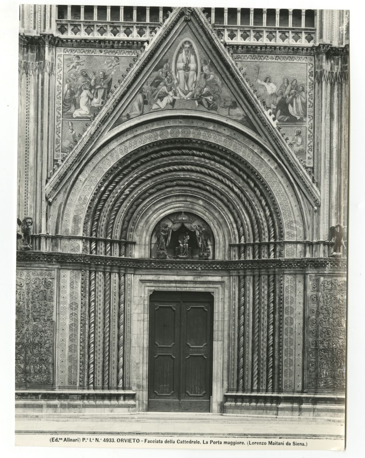 Italian Architecture, Orvieto Cathedral - Vintage 8x10 Publication Photo Poster paintinggraph