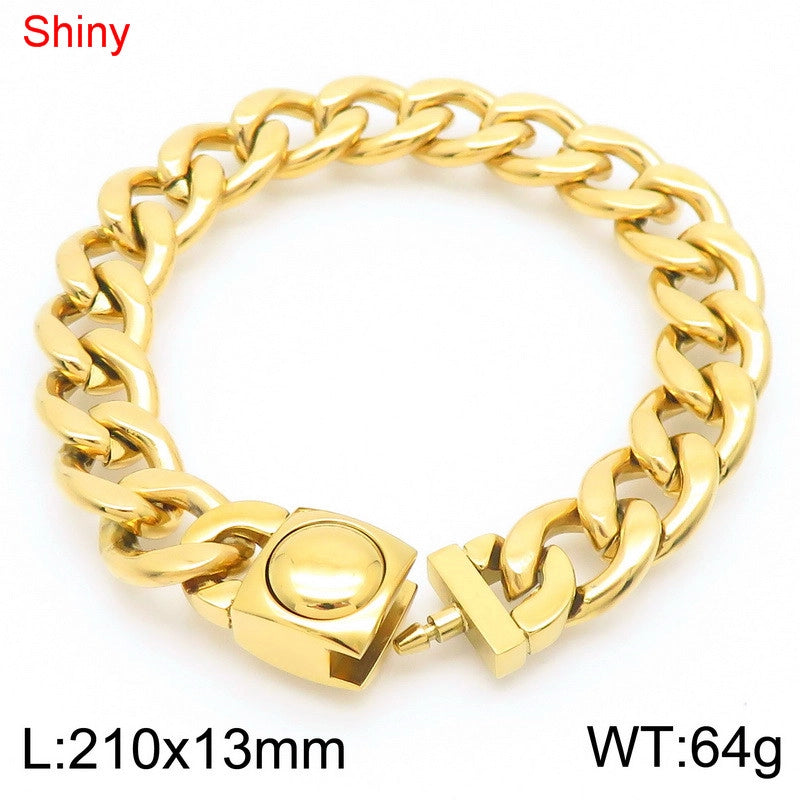 Stainless Steel NK Chain Bracelet Fashion Personality Titanium Steel Figaro Chain Necklace
