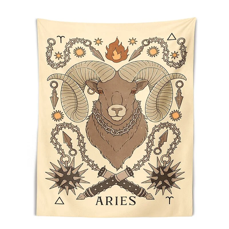 Constellation Tarot Tapestry Boho Tapestry Tarot Card Tapestry Wall Hanging Trippy Divination Beach Mat Sun Moon Wall Decor