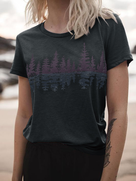 Plants and trees casual short-sleeved T-shirt