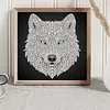 DIY Pearl Painting wolf for Home Wall Decor(25x25cm)