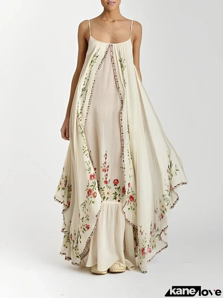Long dress with bohemian print