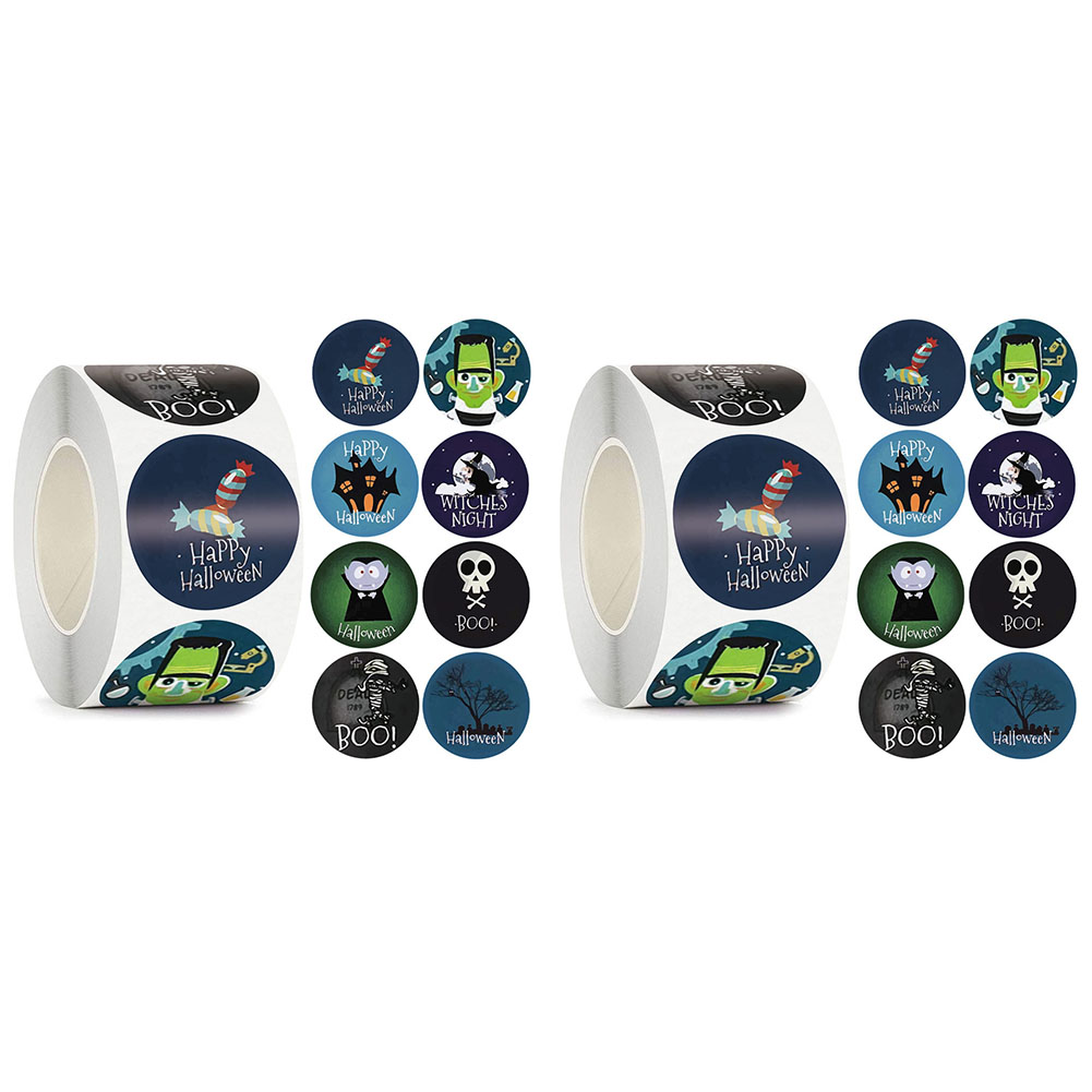 

500pcs/roll Adhesive Halloween Envelope Gift Package Sealing Label Stickers, 1.5inch, 501 Original