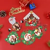 10Pcs Christmas Diamond Painting Photo Frame Hanging Pendant for Xmas Tree