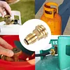 Brass Outlet Adapter Leakproof Gas Conversion Inflation Joint for Camping Picnic