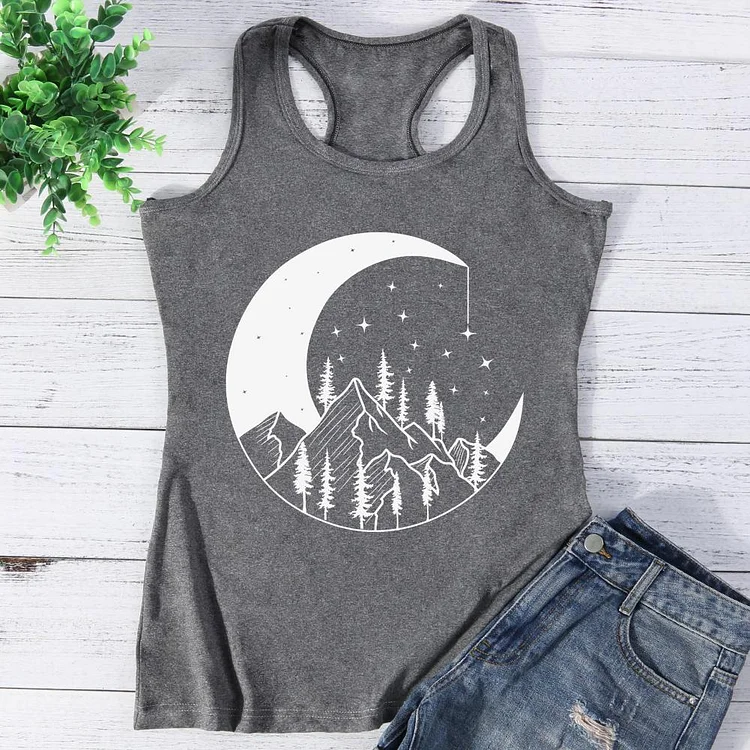 Mountain Moon Nature Camping Vest Top-Annaletters