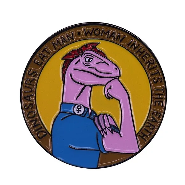 Foto del pin Dino Trabajador Pensativo