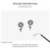 Sunflower Stud Earrings  925 Sterling Silver 