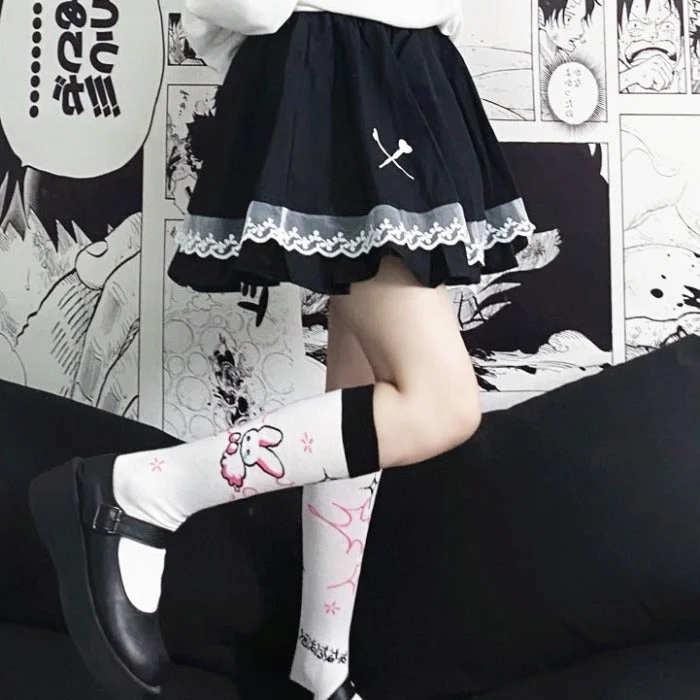 Gothic Anime Dark Lace Skirt SP18015