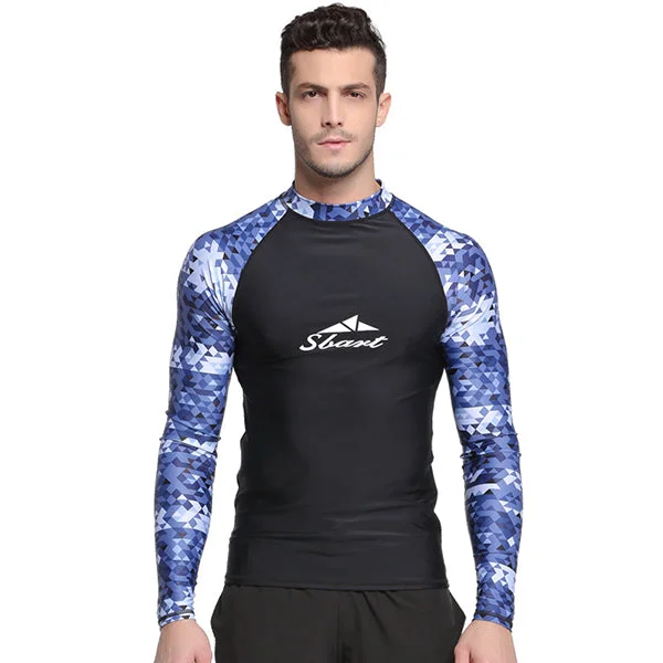 SBART Mens Top Wetsuits Lycra Quick Drying Swim Surf Dive Swimsuit