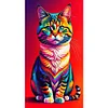 (40*70cm)Cat - Full Round Drill Diamond Painting