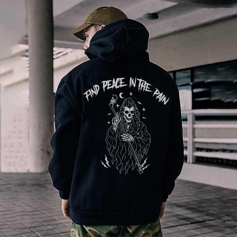 Find Peace In The Pain Print Classic Men’s Hoodie -  UPRANDY