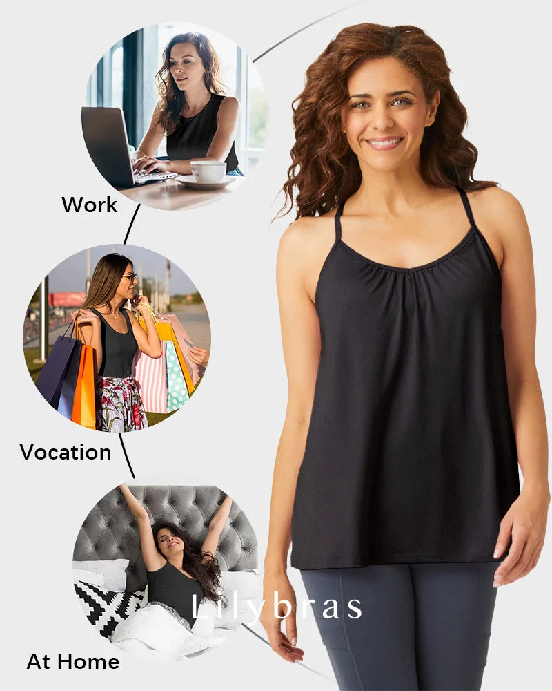 Lily®Women’s Fly Free Cooling Cami with Built-in Bra