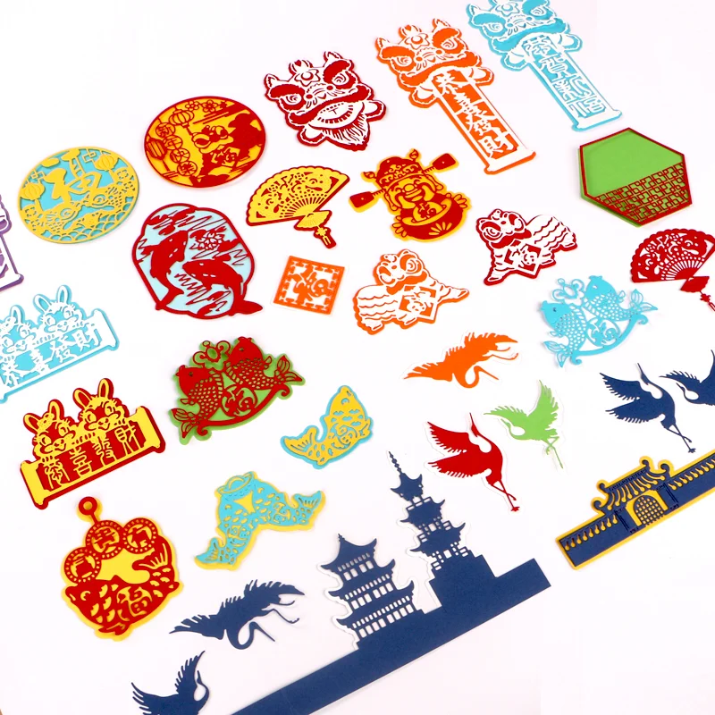 Nigikala METAL CUTTING DIES Chinese New Year 2023 new arrivals stencil DIY Scrapbook Paper Album