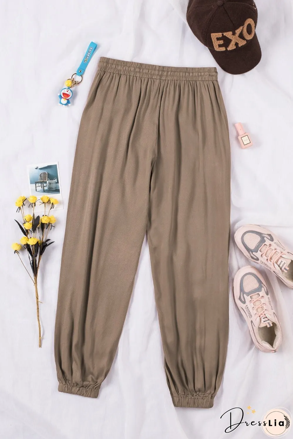 Drawstring Waist Joggers with Pockets
