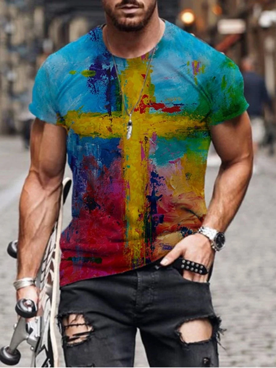 3D Printed T-shirt Short Sleeve New Trend Casual Men's Wear | EGEMISS