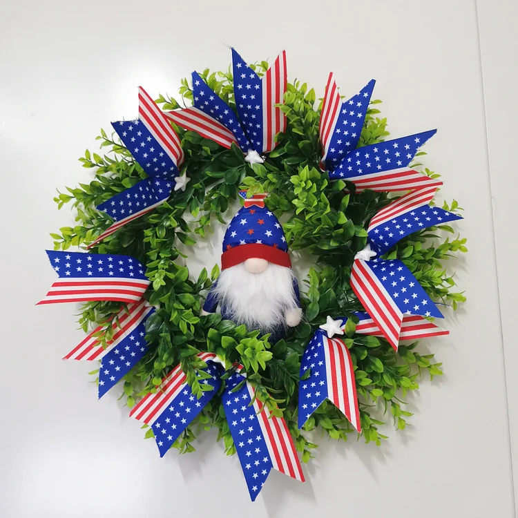 Independence Day Wreath- Gnome Wreath-Annaletters