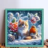 Cat And Birds-11CT Stamped Cross Stitch 40*40cm/15.75*15.75in