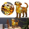 Dog Lamp Dog Series Art Night Light Stained Resin Dog Desk Lamp Home Decor