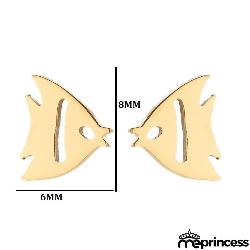 Women Fashion Hollow Eagle Owl Snake Dolphin Bee Giraffe Elephant Dog Cat Rabbit Fish Bird Penguim Stainless Steel Stud Earrings