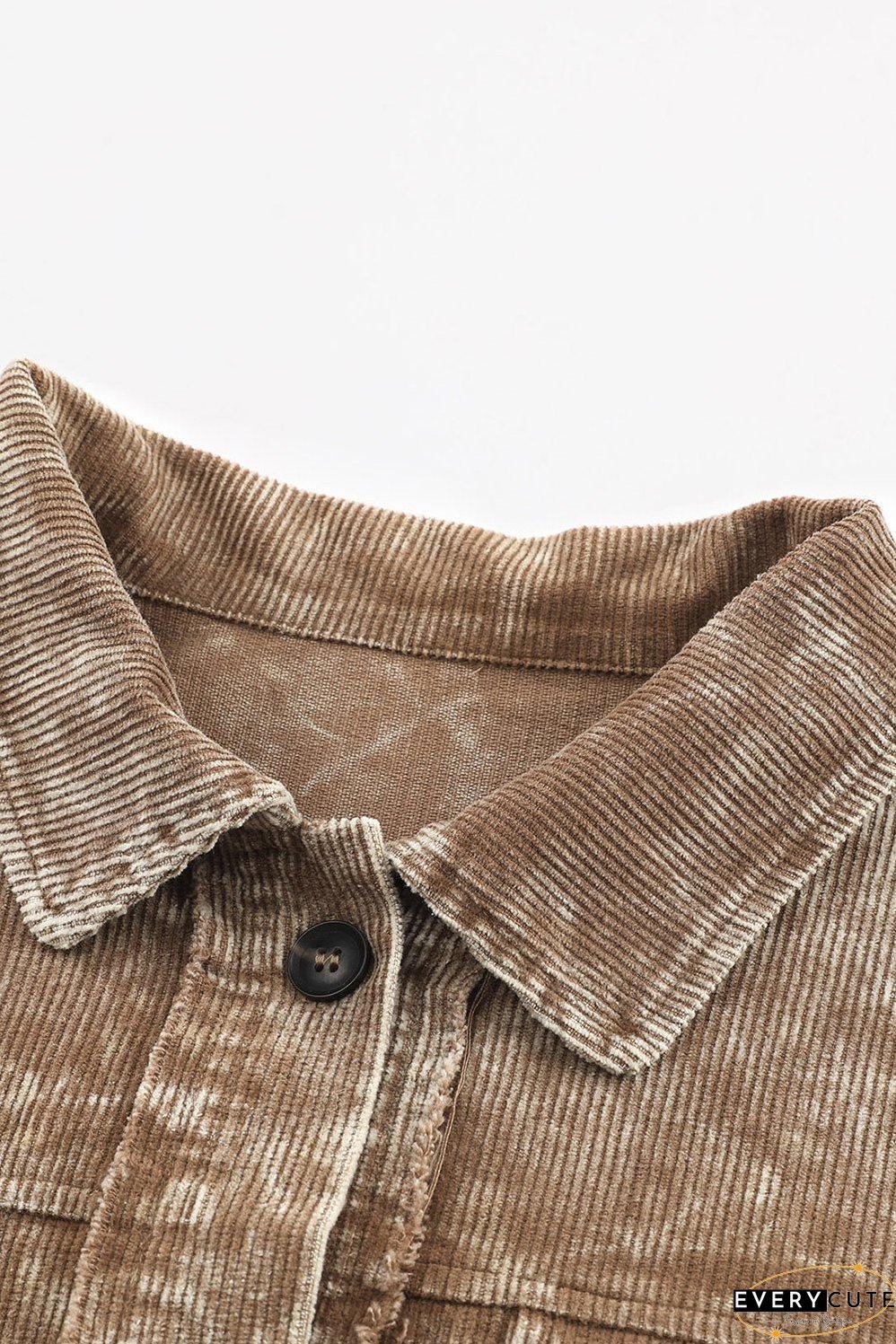 Fashionable Corduroy Jacket with Tassel